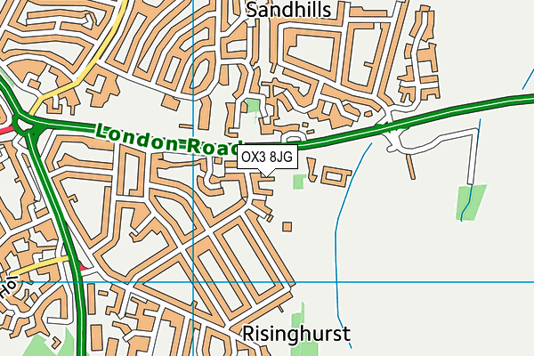 OX3 8JG map - OS VectorMap District (Ordnance Survey)