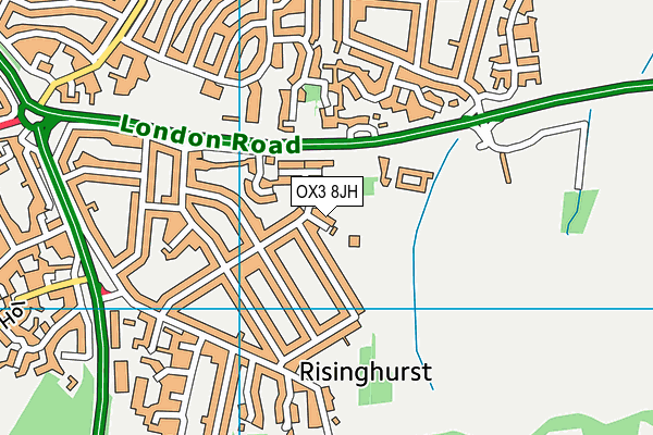 OX3 8JH map - OS VectorMap District (Ordnance Survey)