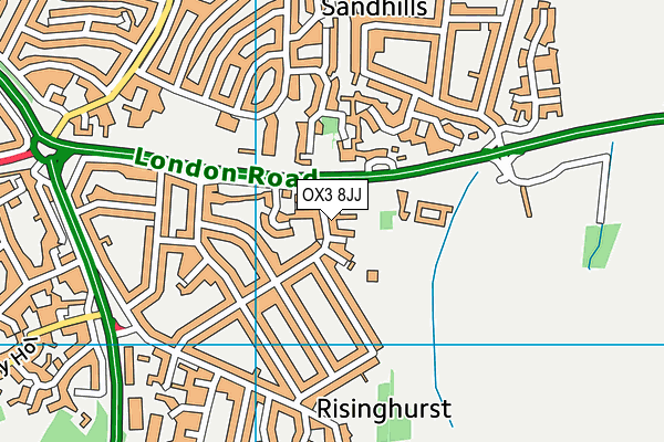 OX3 8JJ map - OS VectorMap District (Ordnance Survey)