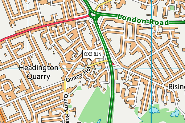 OX3 8JN map - OS VectorMap District (Ordnance Survey)