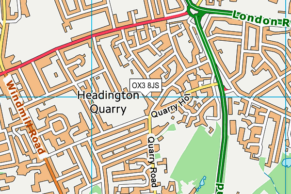 OX3 8JS map - OS VectorMap District (Ordnance Survey)