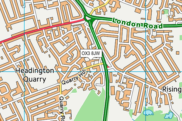 OX3 8JW map - OS VectorMap District (Ordnance Survey)