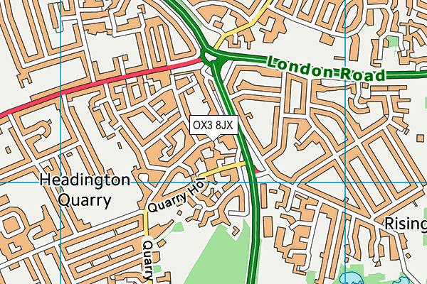 OX3 8JX map - OS VectorMap District (Ordnance Survey)