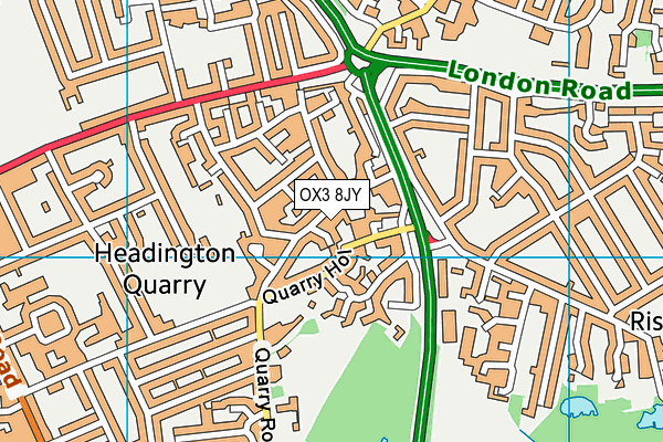 OX3 8JY map - OS VectorMap District (Ordnance Survey)