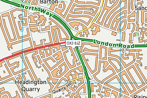 OX3 8JZ map - OS VectorMap District (Ordnance Survey)