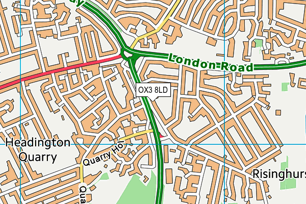 OX3 8LD map - OS VectorMap District (Ordnance Survey)