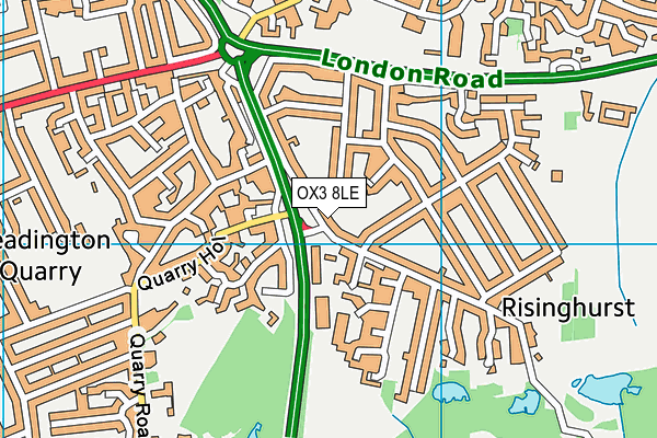 OX3 8LE map - OS VectorMap District (Ordnance Survey)