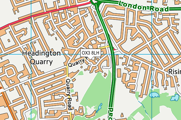 OX3 8LH map - OS VectorMap District (Ordnance Survey)