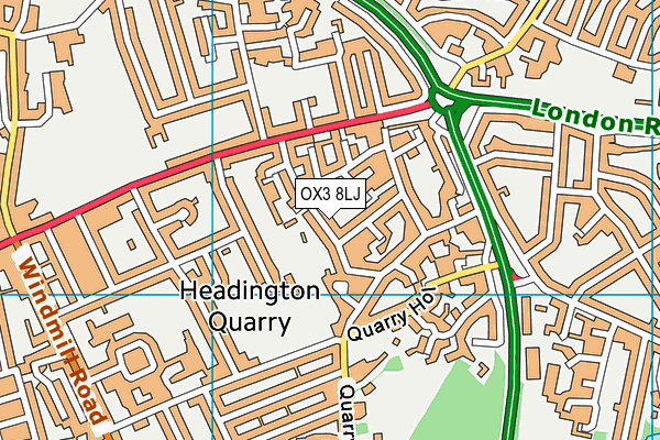 OX3 8LJ map - OS VectorMap District (Ordnance Survey)