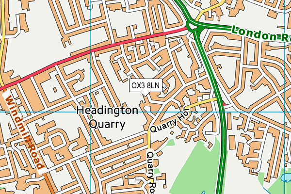 OX3 8LN map - OS VectorMap District (Ordnance Survey)