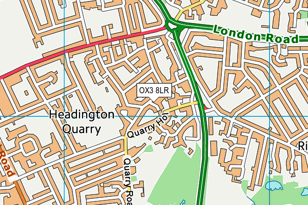 OX3 8LR map - OS VectorMap District (Ordnance Survey)