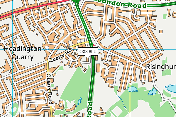 OX3 8LU map - OS VectorMap District (Ordnance Survey)