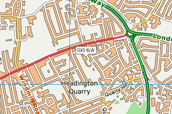 OX3 8LW map - OS VectorMap District (Ordnance Survey)