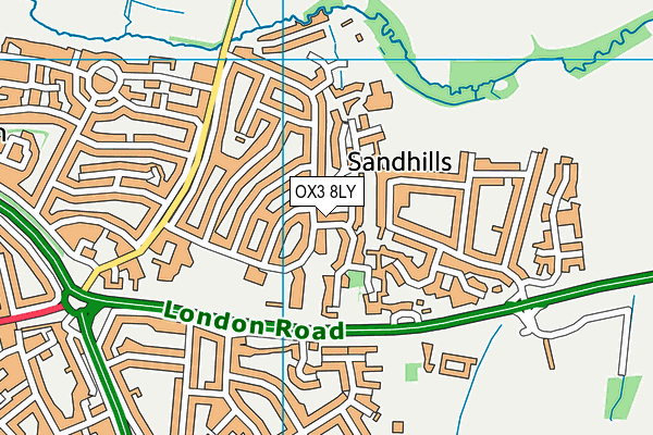 OX3 8LY map - OS VectorMap District (Ordnance Survey)