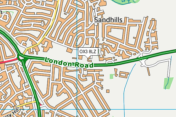 OX3 8LZ map - OS VectorMap District (Ordnance Survey)