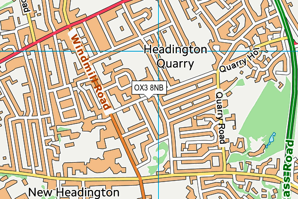OX3 8NB map - OS VectorMap District (Ordnance Survey)