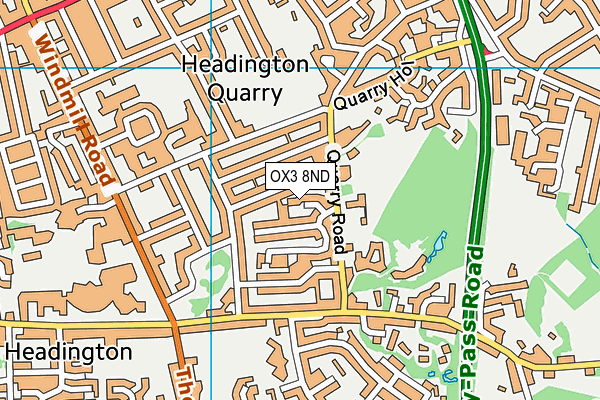 OX3 8ND map - OS VectorMap District (Ordnance Survey)