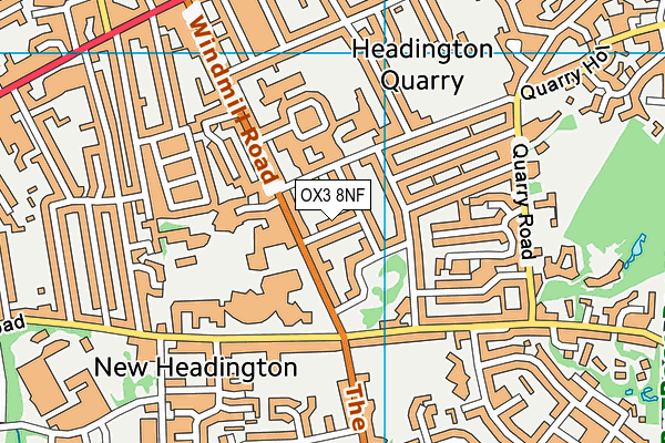 OX3 8NF map - OS VectorMap District (Ordnance Survey)