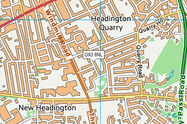 OX3 8NL map - OS VectorMap District (Ordnance Survey)