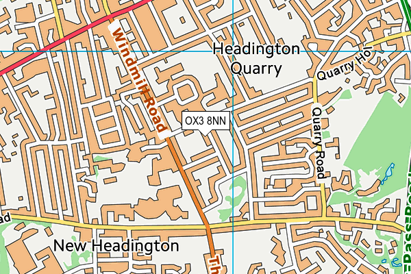 OX3 8NN map - OS VectorMap District (Ordnance Survey)