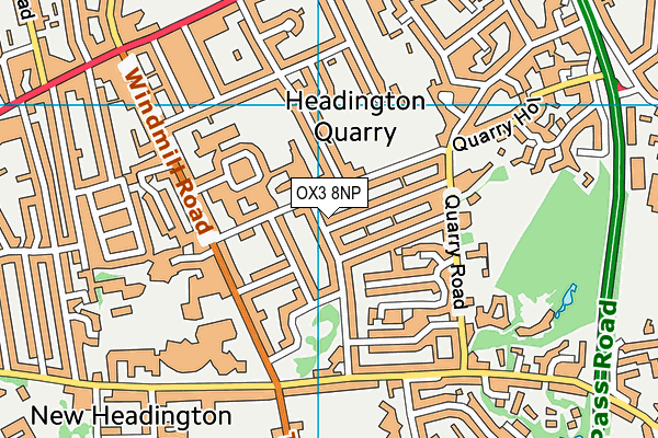 OX3 8NP map - OS VectorMap District (Ordnance Survey)