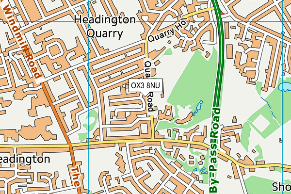 OX3 8NU map - OS VectorMap District (Ordnance Survey)