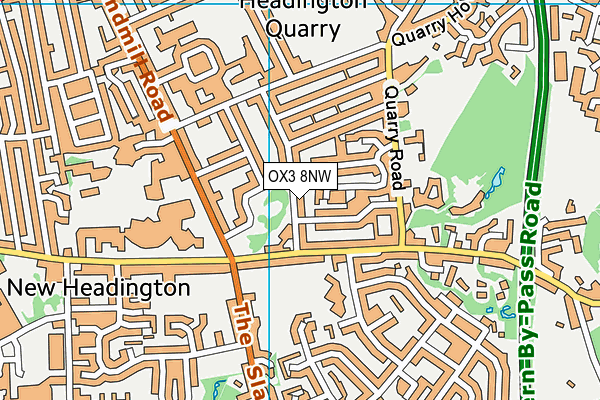 OX3 8NW map - OS VectorMap District (Ordnance Survey)