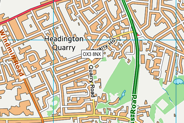 OX3 8NX map - OS VectorMap District (Ordnance Survey)