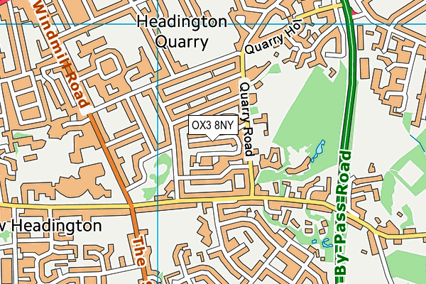 OX3 8NY map - OS VectorMap District (Ordnance Survey)
