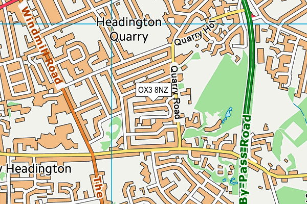 OX3 8NZ map - OS VectorMap District (Ordnance Survey)