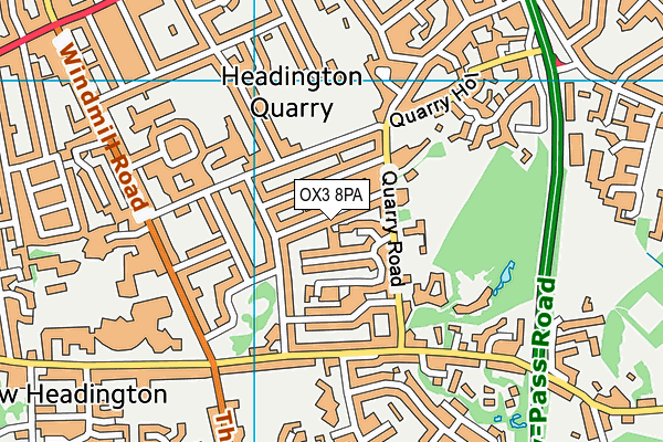 OX3 8PA map - OS VectorMap District (Ordnance Survey)