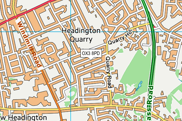 OX3 8PD map - OS VectorMap District (Ordnance Survey)