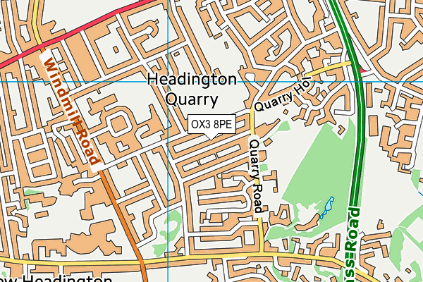 OX3 8PE map - OS VectorMap District (Ordnance Survey)