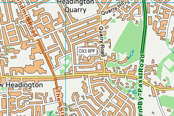 OX3 8PF map - OS VectorMap District (Ordnance Survey)