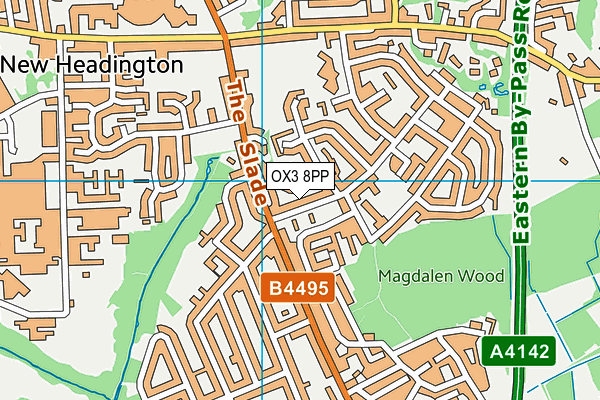 OX3 8PP map - OS VectorMap District (Ordnance Survey)