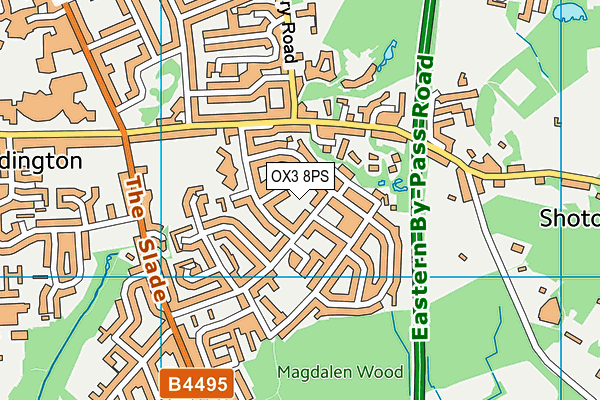 OX3 8PS map - OS VectorMap District (Ordnance Survey)