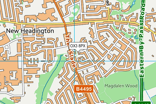 OX3 8PX map - OS VectorMap District (Ordnance Survey)