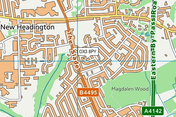 OX3 8PY map - OS VectorMap District (Ordnance Survey)