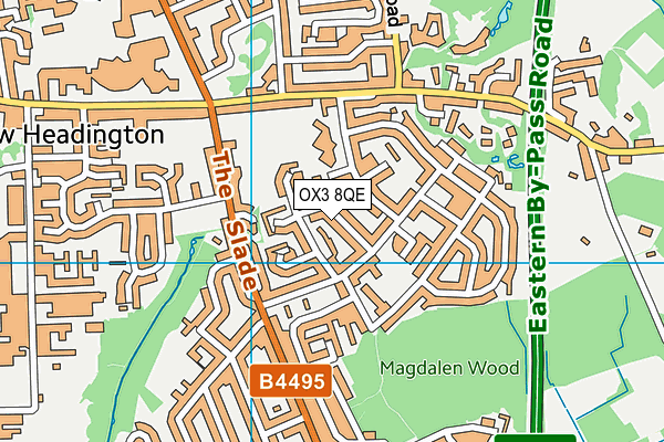 OX3 8QE map - OS VectorMap District (Ordnance Survey)