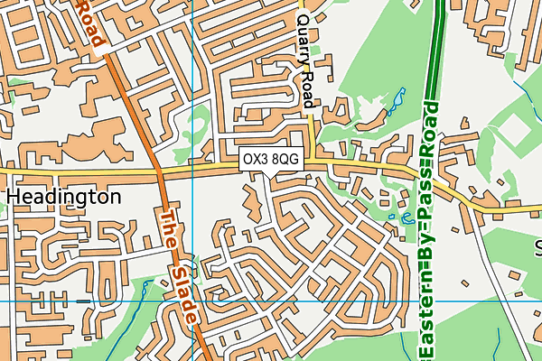 OX3 8QG map - OS VectorMap District (Ordnance Survey)