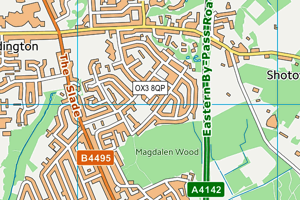 OX3 8QP map - OS VectorMap District (Ordnance Survey)