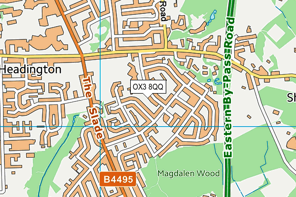 Slade Nursery School map (OX3 8QQ) - OS VectorMap District (Ordnance Survey)