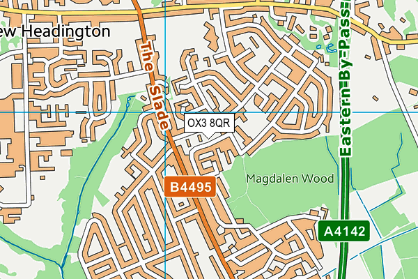 OX3 8QR map - OS VectorMap District (Ordnance Survey)