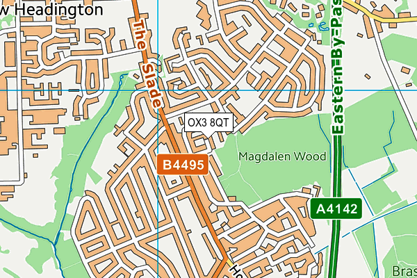 OX3 8QT map - OS VectorMap District (Ordnance Survey)