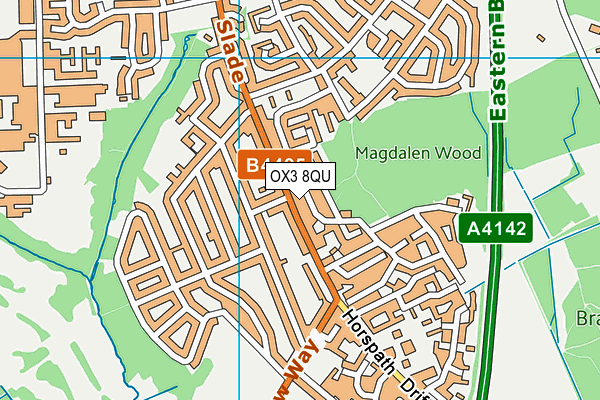 OX3 8QU map - OS VectorMap District (Ordnance Survey)