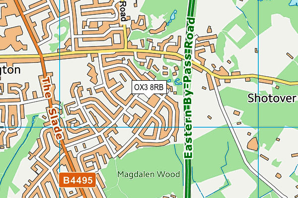 OX3 8RB map - OS VectorMap District (Ordnance Survey)