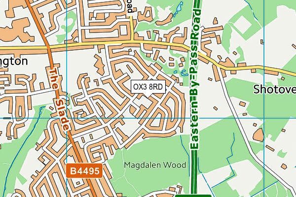 OX3 8RD map - OS VectorMap District (Ordnance Survey)