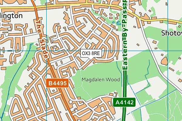 OX3 8RE map - OS VectorMap District (Ordnance Survey)