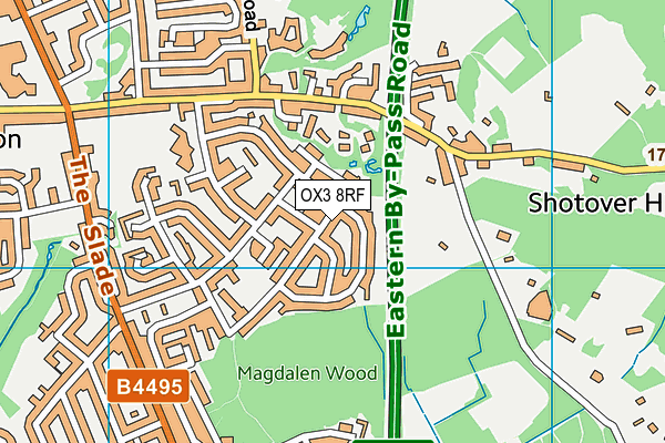 OX3 8RF map - OS VectorMap District (Ordnance Survey)