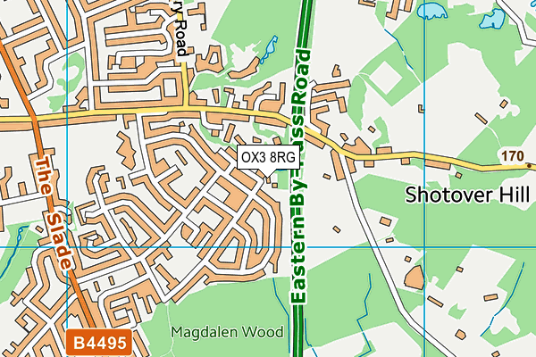 OX3 8RG map - OS VectorMap District (Ordnance Survey)